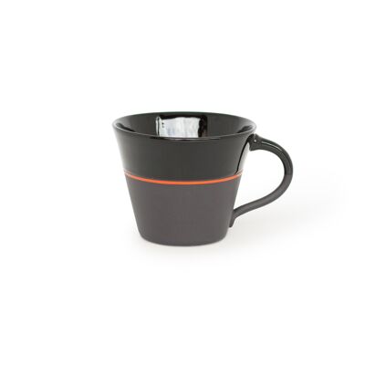 Tasse large Ambit - Ligne noire / orange rouille