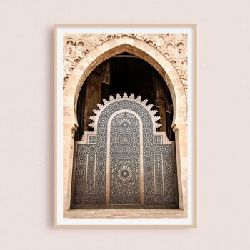 Affiche / Photographie - Porte Marocaine | Casablanca Maroc 30x40cm 1