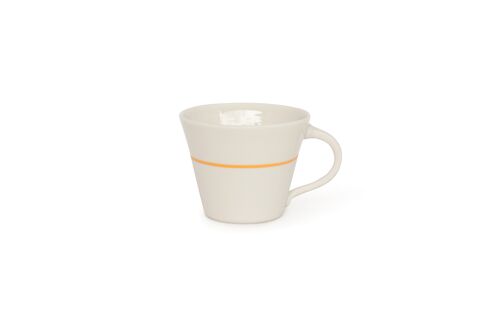 Ambit Wide Mug - White / Saffron Yellow Line