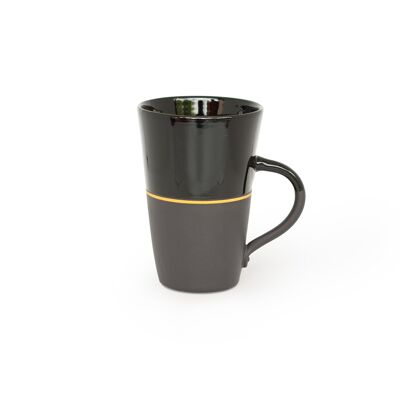 Mug Ambit Tall - Noir / Ligne Jaune Safran