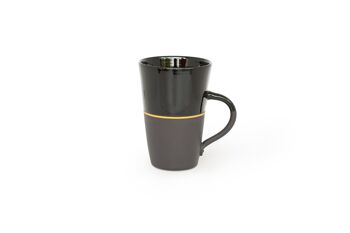 Mug Ambit Tall - Noir / Ligne Jaune Safran