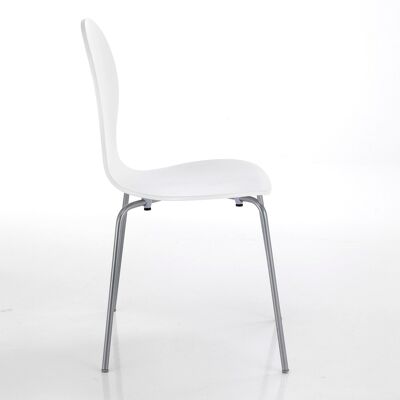 BALDI WHITE chair in lacquered plywood