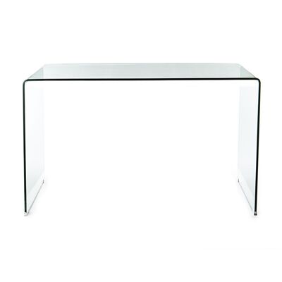 BEND desk in curved glass