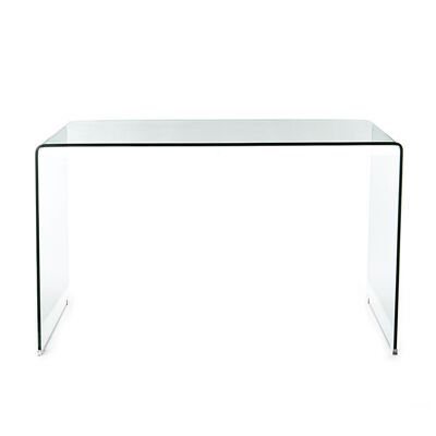 BEND desk in curved glass