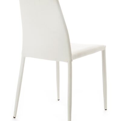 LION WHITE chair in synthetic leather