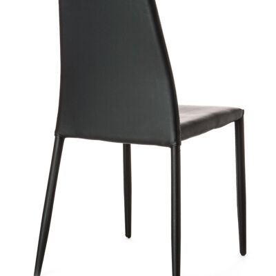 LION BLACK chair in synthetic leather