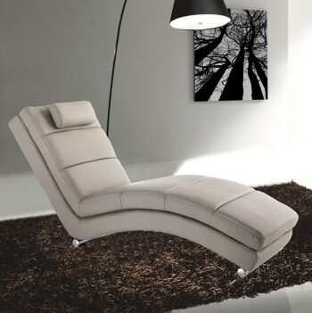 Chaise longue SOFIA TAUPE 5