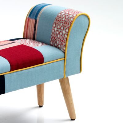 KALEIDOS bench in patchwork technical fabric