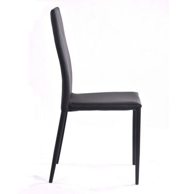 Stuhl SALLY BLACK aus Kunstleder