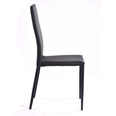 Chaise SALLY NOIR en cuir synthétique