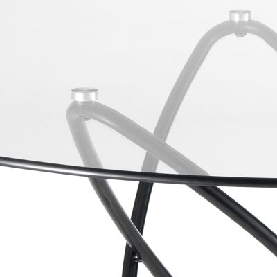 HULA HOOP table in tempered transparent glass