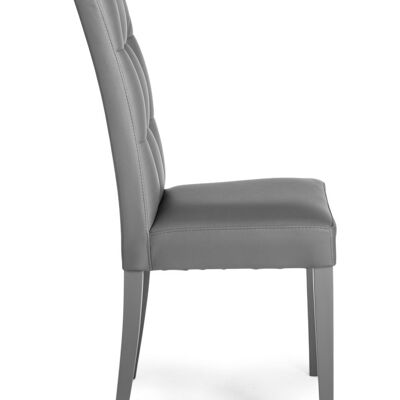 Chaise DADA GRIS en cuir synthétique