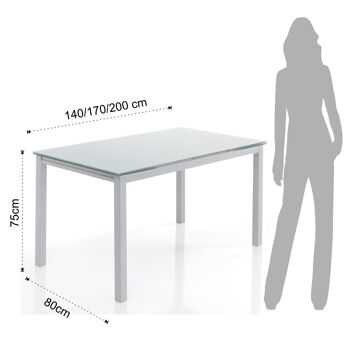 Table extensible NEW DAILY 140 - BLANC 5