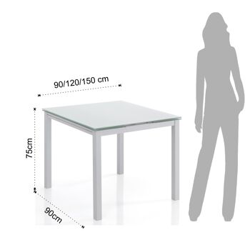 Table extensible NEW DAILY 90 BLANC 4