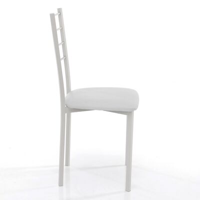 Chaise JUST WHITE en cuir synthétique
