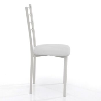Chaise JUST WHITE en cuir synthétique 1