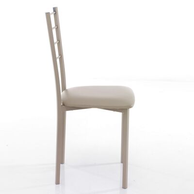 JUST TAUPE chair in synthetic leather