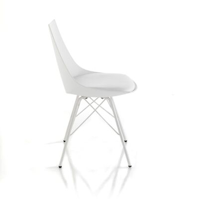 KIKI WHITE chair in synthetic leather