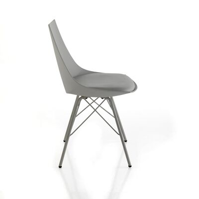 KIKI GRAY chair in synthetic leather