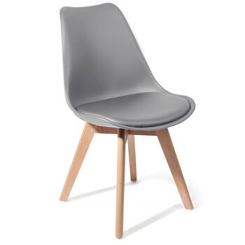 Chaise KIKI EVO WOOD - GRIS 1