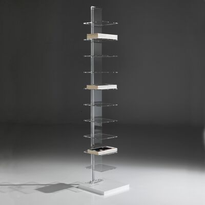 SHEER bookcase in transparent acrylic