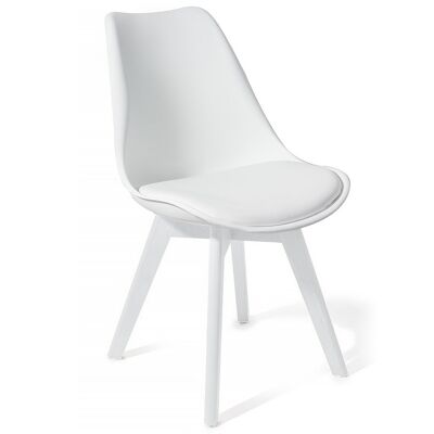 KIKI EVO WHITE chair in synthetic leather