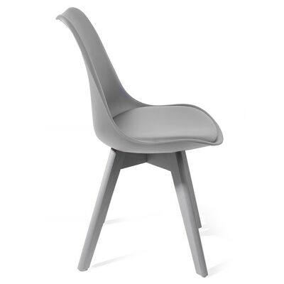KIKI EVO GRAY chair in synthetic leather