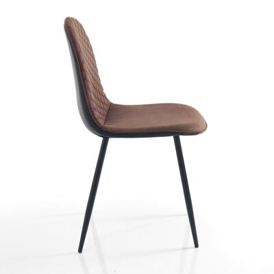 Chaise GALE BROWN en microfibre