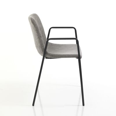 VIKTORIA GRAY chair in synthetic leather