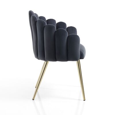 ELSA chair in velvet effect fabric