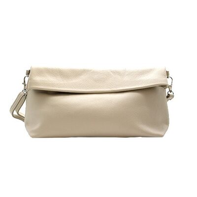 Vanilla leather shoulder bag