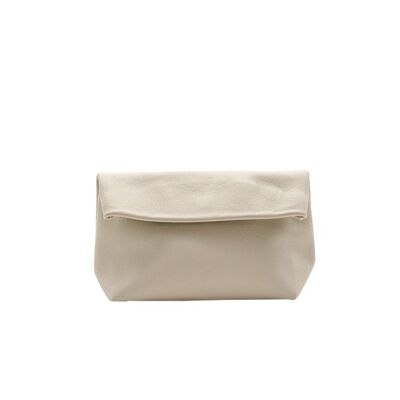 Medium Vanilla leather pouch