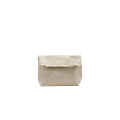 Pochette Small en cuir Vanille