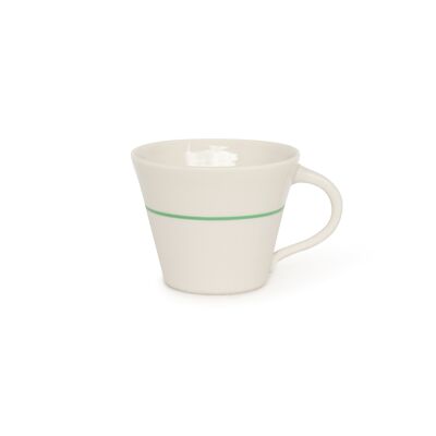 Ambit Wide Mug - White / Parrot Green Line