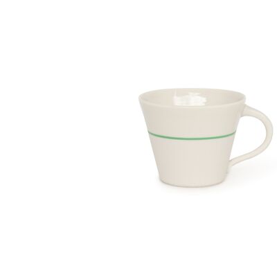 Ambit Wide Mug - White / Parrot Green Line
