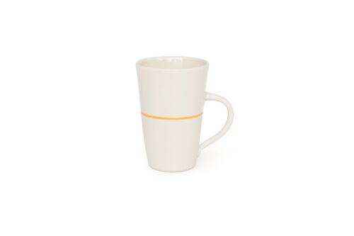 Ambit Tall Mug - White / Saffron Yellow Line