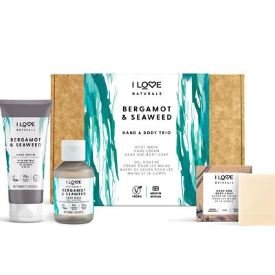 I Love Naturals Hand & Body Trio Pack - Bergamota y algas marinas