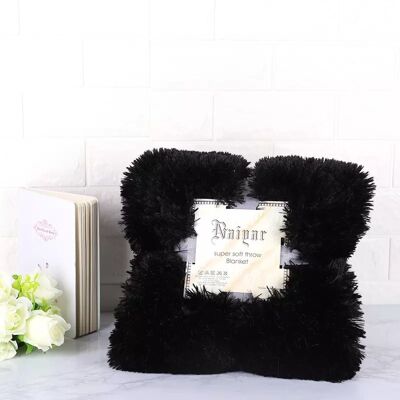 Luxurious super soft plush blanket Kingsize | 160cm x 200cm | gray | Christmas gift tip! | Christmas box present