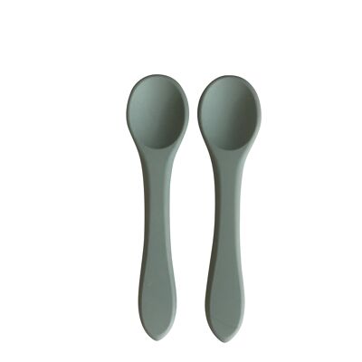 Pair of silicone spoons - Green