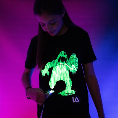 Slime Monster - Camiseta interactiva que brilla en la oscuridad