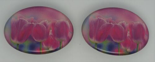 Hairclip 4 cm superior quality, tulips, made in France clip