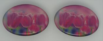 Barrette 4 cm qualité supérieure, tulipes, made in France clip 1