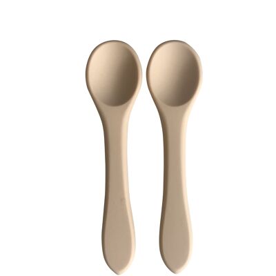 Pair of Silicone Spoons - Peach
