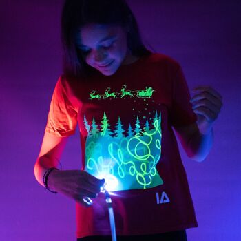 T-shirt Santa Sleigh Interactive Glow - Édition de Noël 3