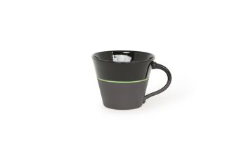 Mug Large Ambit - Noir / Ligne Vert Perroquet