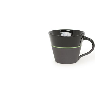 Mug Large Ambit - Noir / Ligne Vert Perroquet