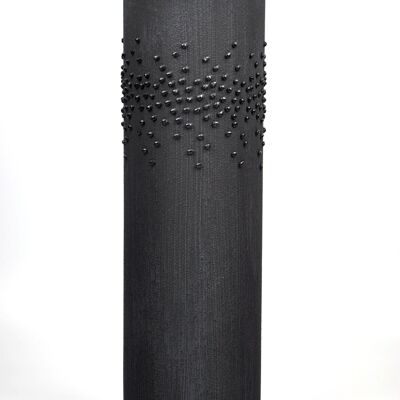 Handbemalte Glasvase für Blumen 7018/500/sh150.4 | Zylinder-Bodenvase Höhe 50 cm, Durchmesser 15 cm