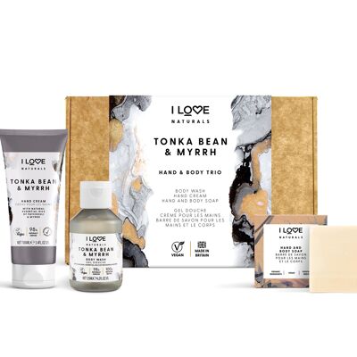 I Love Naturals Hand & Body Trio Pack – Tonkabohne & Myrrhe