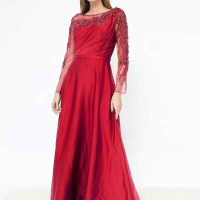 Long-sleeved dress Red