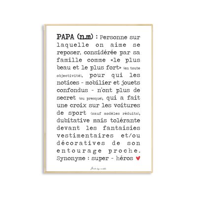 A4 Papa-Definitionsposter